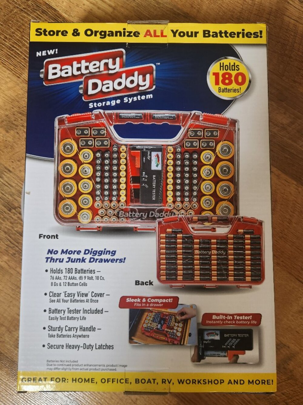 Ontel Red Battery Daddy Storage System - Picture 2 of 12
